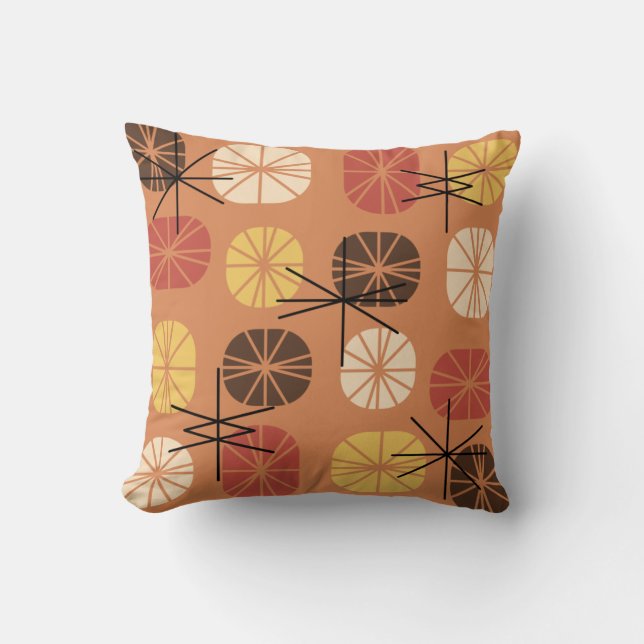 Pattern Oblongs Herbst Orange Kissen (Vorderseite)