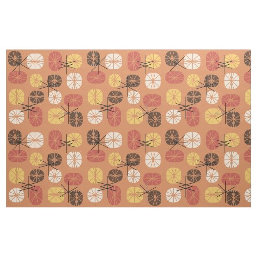 Pattern Oblongs Herbst Orange Stoff (Fat Quarter (45,7 x 55,9 cm))