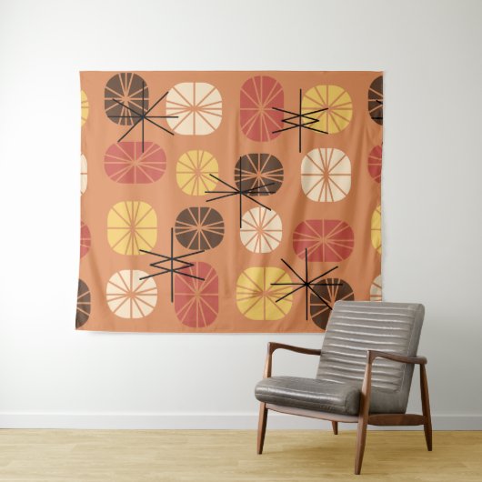 Pattern Oblongs Herbst Orange Wandteppich (Beispiel (Horizontal))