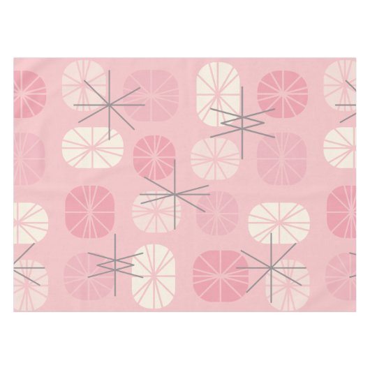 Pattern Oblongs Pink Vanilla Tischdecke (Vorderseite (Horizontal))