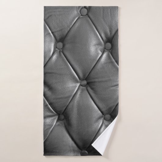 pattern of black genuine leather texture using as badehandtuch (Badehandtuch)