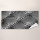 pattern of black genuine leather texture using as badehandtuch (Badehandtuch)