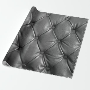 pattern of black genuine leather texture using as geschenkpapier