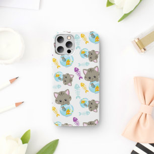 Pattern Of Cats, Cute Cats, Kittens, Fish Case-Mate iPhone Hülle