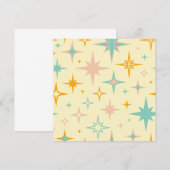 Pattern of colorful retro stars dankeskarte (Vorne/Hinten)