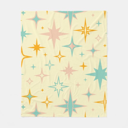 Pattern of colorful retro stars fleecedecke (Vorderseite)