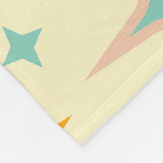 Pattern of colorful retro stars fleecedecke (Ecke)
