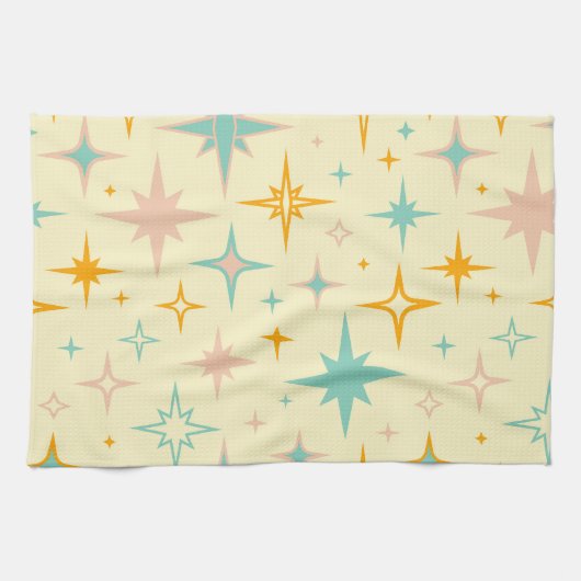 Pattern of colorful retro stars geschirrtuch (Horizontal)