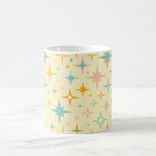Pattern of colorful retro stars kaffeetasse (Mittel)