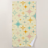 Pattern of colorful retro stars strandtuch (Vorderseite)