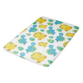 Pattern of Dinosaurs, Cute Dinosaurs, Baby Dino Badematte (Schrägansicht)