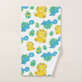 Pattern of Dinosaurs, Cute Dinosaurs, Baby Dino Badhandtuch Set (Handtuch)