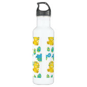 Pattern of Dinosaurs, Cute Dinosaurs, Baby Dino Edelstahlflasche (Rückseite)