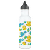 Pattern of Dinosaurs, Cute Dinosaurs, Baby Dino Edelstahlflasche (Rechts)