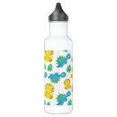 Pattern of Dinosaurs, Cute Dinosaurs, Baby Dino Edelstahlflasche (Links)