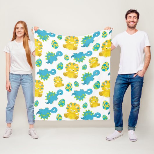 Pattern of Dinosaurs, Cute Dinosaurs, Baby Dino Fleecedecke (Beispiel)