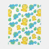 Pattern of Dinosaurs, Cute Dinosaurs, Baby Dino Fleecedecke (Vorderseite)