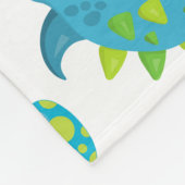 Pattern of Dinosaurs, Cute Dinosaurs, Baby Dino Fleecedecke (Ecke)