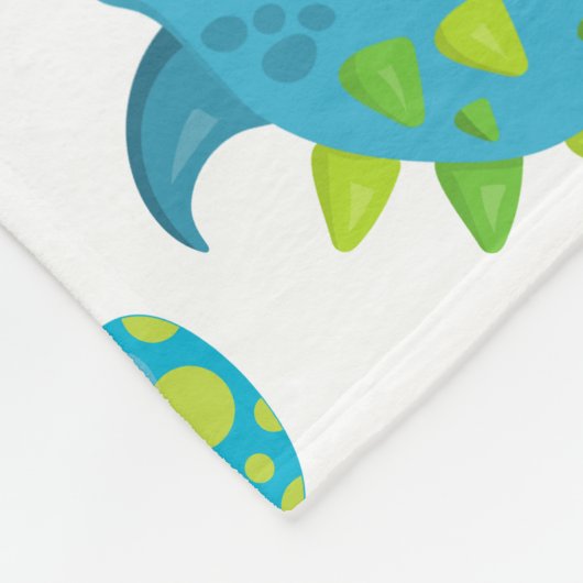 Pattern of Dinosaurs, Cute Dinosaurs, Baby Dino Fleecedecke (Ecke)