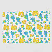 Pattern of Dinosaurs, Cute Dinosaurs, Baby Dino Golfhandtuch (Horizontal)