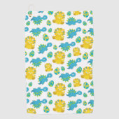 Pattern of Dinosaurs, Cute Dinosaurs, Baby Dino Golfhandtuch (Vorderseite)
