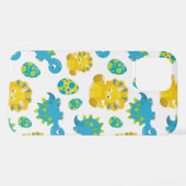 Pattern of Dinosaurs, Cute Dinosaurs, Baby Dino iPhone Hülle (Rückseite (Horizontal))