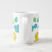 Pattern of Dinosaurs, Cute Dinosaurs, Baby Dino Jumbo-Tasse (Rückseite)