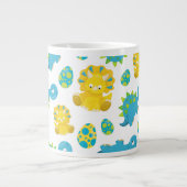Pattern of Dinosaurs, Cute Dinosaurs, Baby Dino Jumbo-Tasse (Vorderseite)