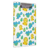 Pattern of Dinosaurs, Cute Dinosaurs, Baby Dino Klemmbrett (Rechts)