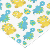 Pattern of Dinosaurs, Cute Dinosaurs, Baby Dino Mittelgroßer Tischläufer (Ecke)