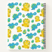 Pattern of Dinosaurs, Cute Dinosaurs, Baby Dino Notizblock (Rückseite)