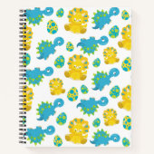 Pattern of Dinosaurs, Cute Dinosaurs, Baby Dino Notizblock (Vorderseite)