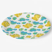 Pattern of Dinosaurs, Cute Dinosaurs, Baby Dino Pappteller (Schrägansicht)