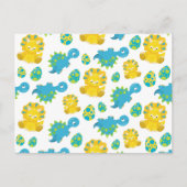 Pattern of Dinosaurs, Cute Dinosaurs, Baby Dino Postkarte (Vorderseite)