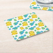 Pattern of Dinosaurs, Cute Dinosaurs, Baby Dino Rechteckiger Pappuntersetzer (angewinkelt)