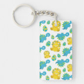 Pattern of Dinosaurs, Cute Dinosaurs, Baby Dino Schlüsselanhänger (Vorderseite)