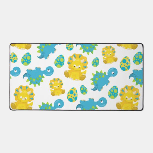 Pattern of Dinosaurs, Cute Dinosaurs, Baby Dino Schreibtischunterlage (Vorderseite)