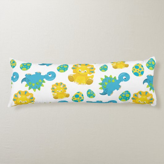 Pattern of Dinosaurs, Cute Dinosaurs, Baby Dino Seitenschläferkissen (Vorderseite)