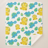 Pattern of Dinosaurs, Cute Dinosaurs, Baby Dino Sherpadecke (Vorderseite)