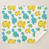 Pattern of Dinosaurs, Cute Dinosaurs, Baby Dino Sherpadecke (Vorderseite (Horizontal))