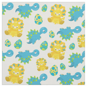 Pattern of Dinosaurs, Cute Dinosaurs, Baby Dino Stoff
