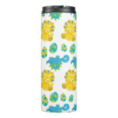 Pattern of Dinosaurs, Cute Dinosaurs, Baby Dino Thermosbecher (Rückseite)