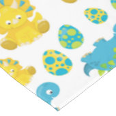 Pattern of Dinosaurs, Cute Dinosaurs, Baby Dino Tischdecke (Schrägansicht)