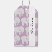 Pattern Of Elephants, Elephant Pattern, Your Name Geschenkanhänger (Vorderseite)