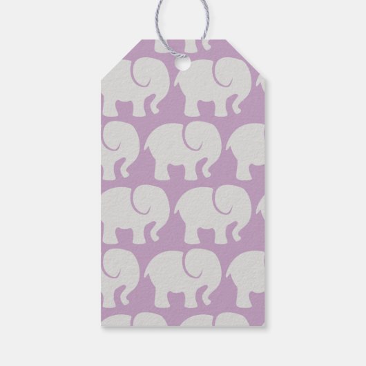 Pattern Of Elephants, Elephant Pattern, Your Name Geschenkanhänger (Rückseite)