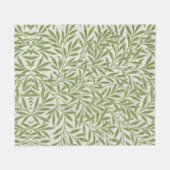 Pattern of green leafy branches  fleecedecke (Vorderseite (Horizontal))