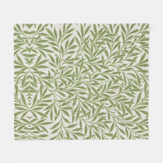 Pattern of green leafy branches  fleecedecke (Vorderseite (Horizontal))