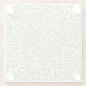 Pattern of green leafy branches  glasuntersetzer (Rückseite)