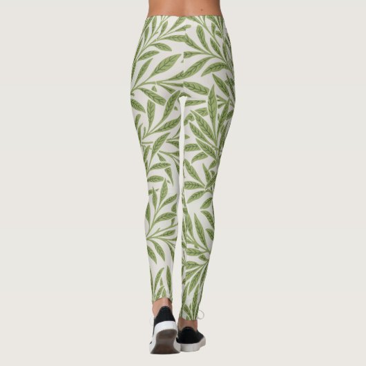 Pattern of green leafy branches  leggings (Rückseite)