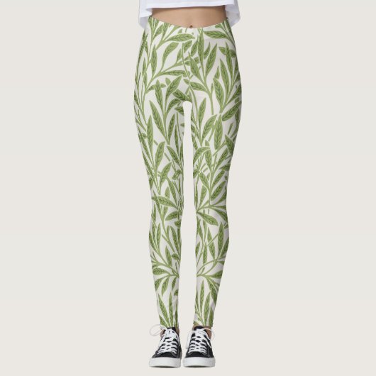 Pattern of green leafy branches  leggings (Vorderseite)